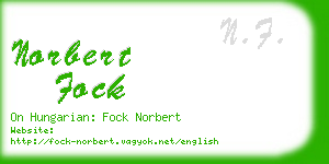 norbert fock business card